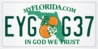 FL license plate EYGG37