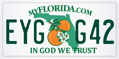 FL license plate EYGG42