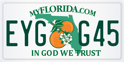 FL license plate EYGG45