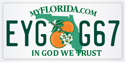 FL license plate EYGG67