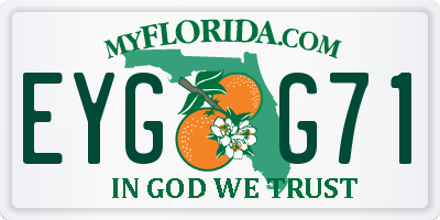 FL license plate EYGG71