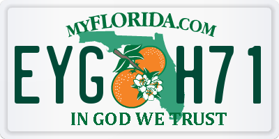 FL license plate EYGH71