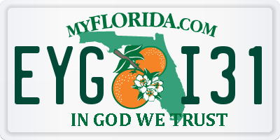 FL license plate EYGI31