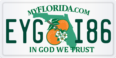 FL license plate EYGI86