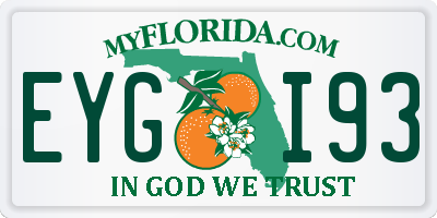 FL license plate EYGI93