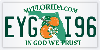 FL license plate EYGI96
