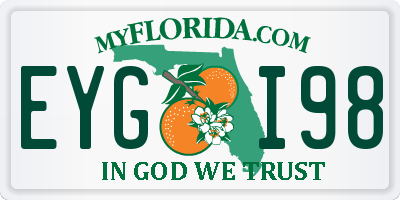 FL license plate EYGI98