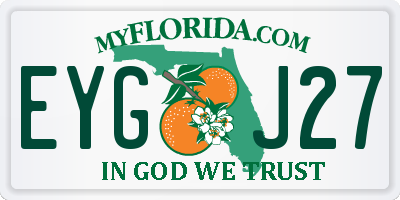 FL license plate EYGJ27