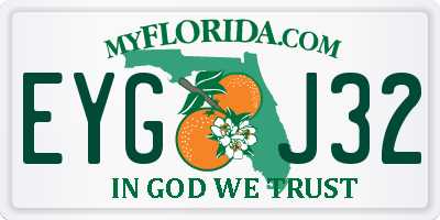 FL license plate EYGJ32