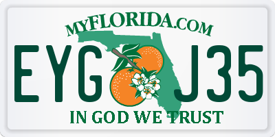 FL license plate EYGJ35
