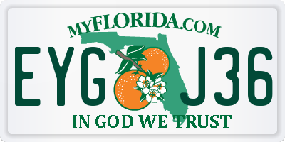 FL license plate EYGJ36