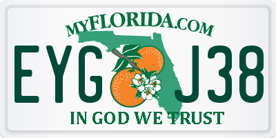 FL license plate EYGJ38