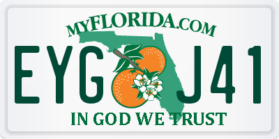 FL license plate EYGJ41