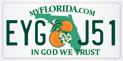 FL license plate EYGJ51