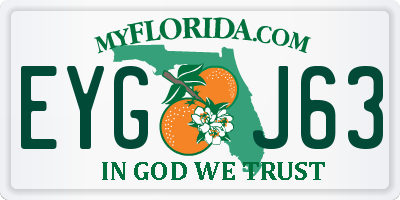 FL license plate EYGJ63