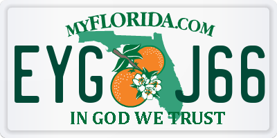 FL license plate EYGJ66