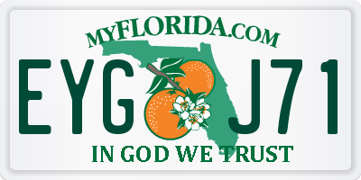 FL license plate EYGJ71