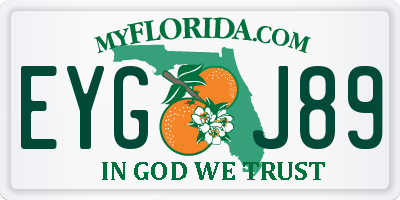 FL license plate EYGJ89
