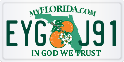 FL license plate EYGJ91