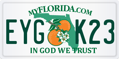 FL license plate EYGK23