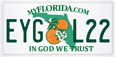 FL license plate EYGL22