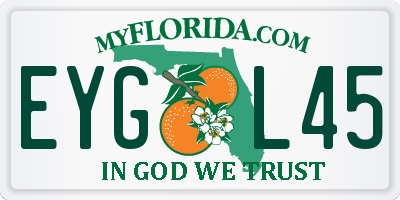 FL license plate EYGL45