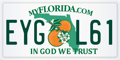 FL license plate EYGL61