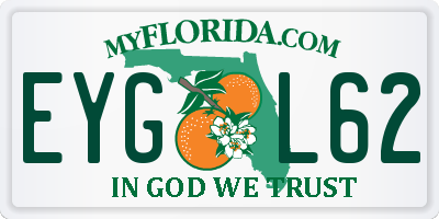 FL license plate EYGL62