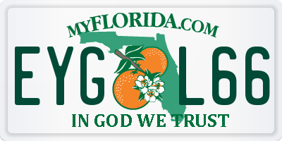 FL license plate EYGL66