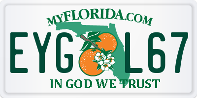 FL license plate EYGL67