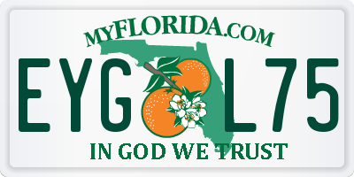 FL license plate EYGL75