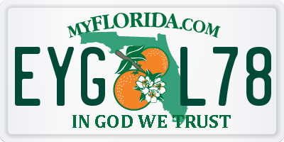FL license plate EYGL78