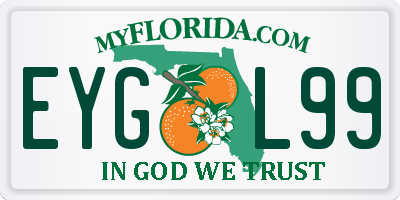 FL license plate EYGL99
