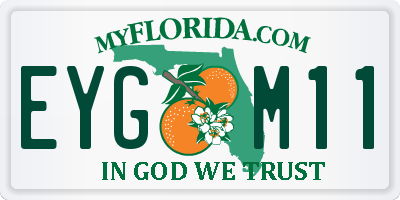 FL license plate EYGM11