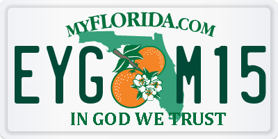 FL license plate EYGM15
