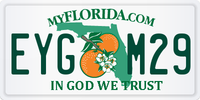FL license plate EYGM29
