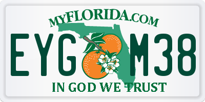 FL license plate EYGM38