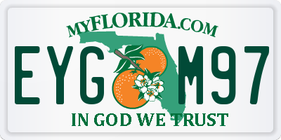 FL license plate EYGM97