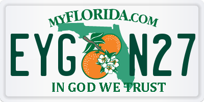 FL license plate EYGN27