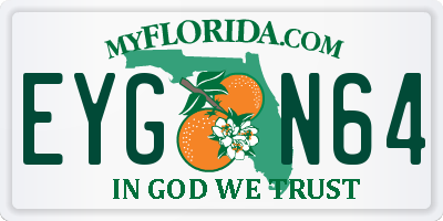 FL license plate EYGN64