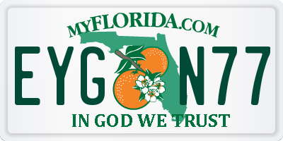 FL license plate EYGN77