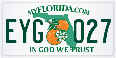 FL license plate EYGO27