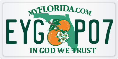 FL license plate EYGP07