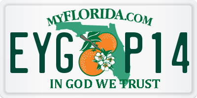 FL license plate EYGP14
