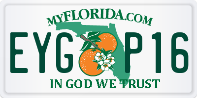 FL license plate EYGP16