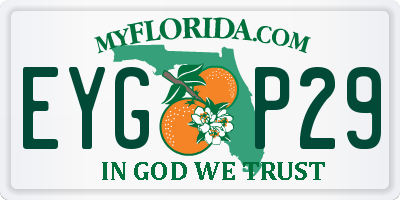 FL license plate EYGP29