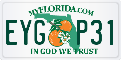 FL license plate EYGP31