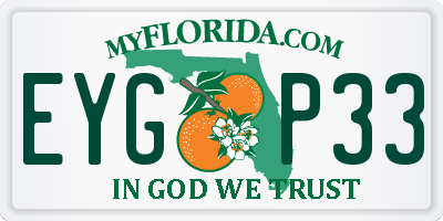 FL license plate EYGP33