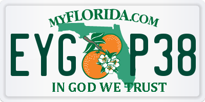 FL license plate EYGP38