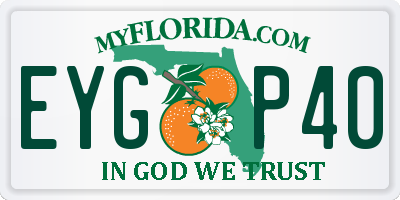 FL license plate EYGP40